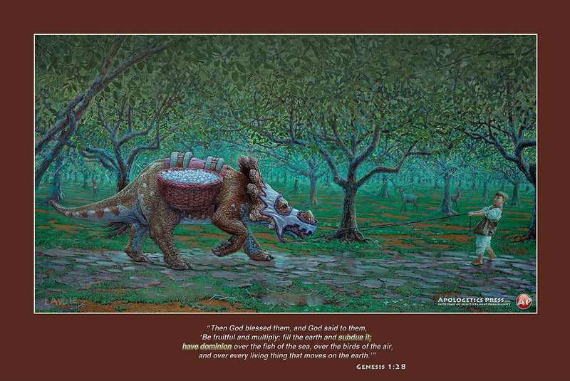 Dinosaur Poster: Down (James 3:7) – ApologeticsPress