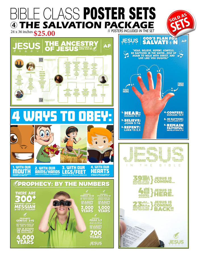 Bible Class Poster Set - Salvation Package