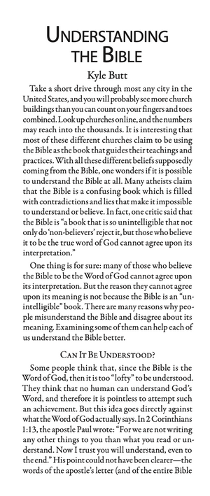 Understanding the Bible