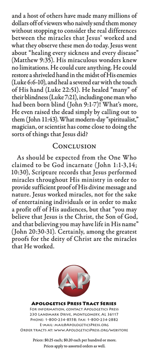 Why I Believe Jesus Worked Wonders