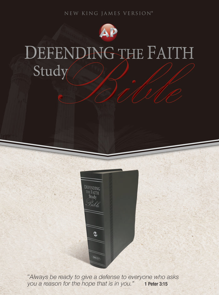 Defending the Faith Study Bible (Italian Duotone Gray)