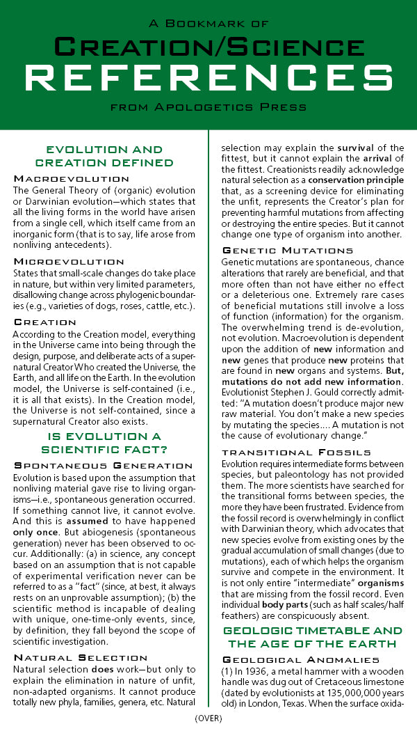 Bookmark of Creation/Science References