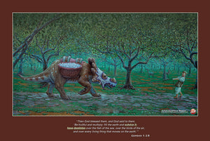 Dinosaur Poster: "Deers in the Forest" (Genesis 1:28)